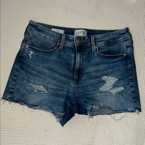 Universal Thread Blue Jean Shorts Distressed Casual